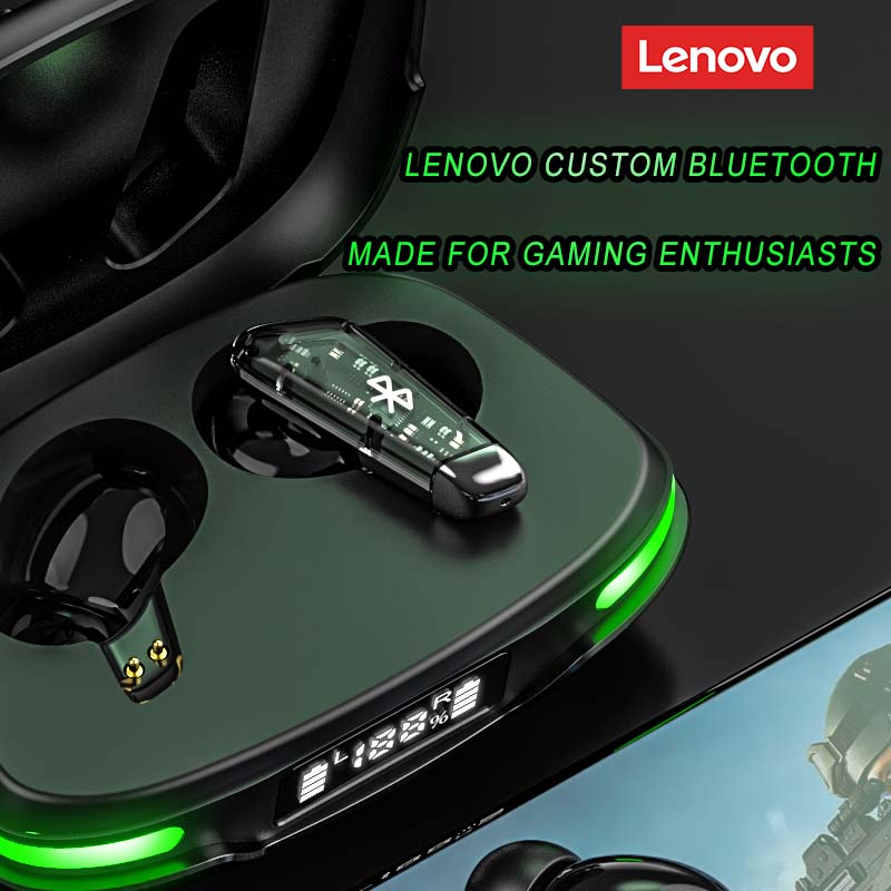 Lenovo GM3 TWS Bluetooth 5.3 Earphones 250mAh Charging Box Wireless Headphone Game Sports Earbuds Built-in Dual HD Mic Headset