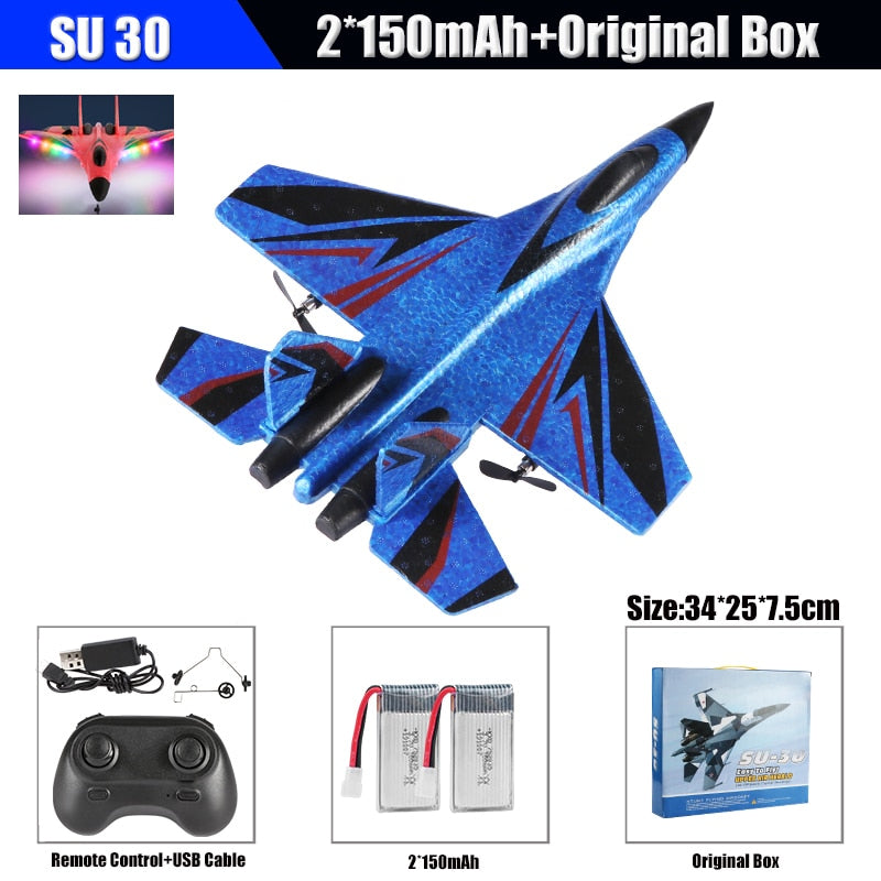 RC Foam Aircraft SU-35 Plane 2.4G Radio Control Glider Remote Control Fighter Plane Glider Airplane Foam Boys Toys for Children