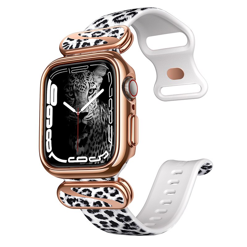 Case For Apple Watch 7/6/SE/5/4 (45/44mm) I-BLASON Cosmo Luxe Series Stylish Protective Case with Adjustable Soft Strap Bands