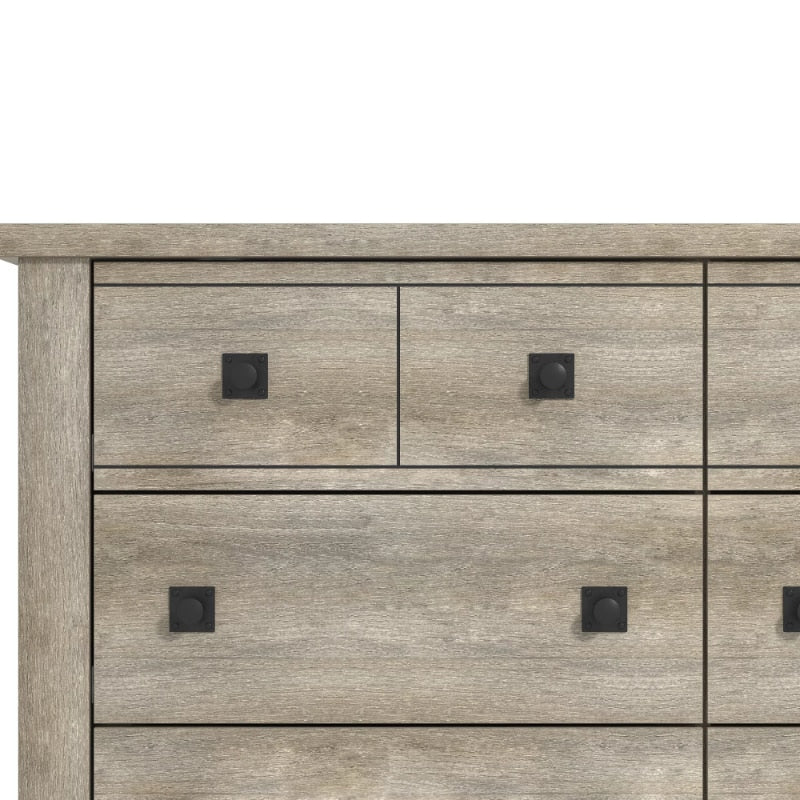 Addison Farmhouse 6 Drawer Dresser, Driftwood Gray makeup table  vanity desk  vanity table with drawers