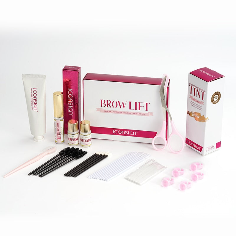 New ICONSIGN Brow Lift Kit and Eyelash Eyebrow Dye Tint Combo Brow Perm Brow Dye Brow Tattoo Cream Eye Makeup Tools Dropshipping