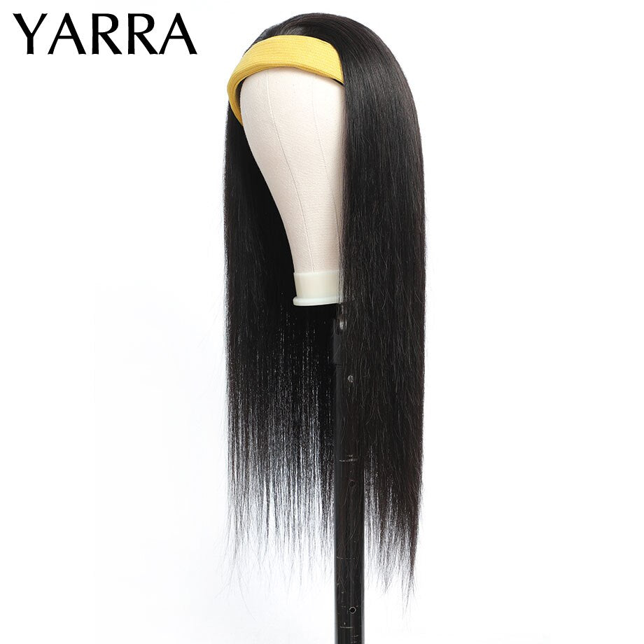 Brazilian Body Wave Headband Wig Human Hair Body Wave Headband Scarf Wigs for Women Remy Natural Hair Machine Made 150% Yarra