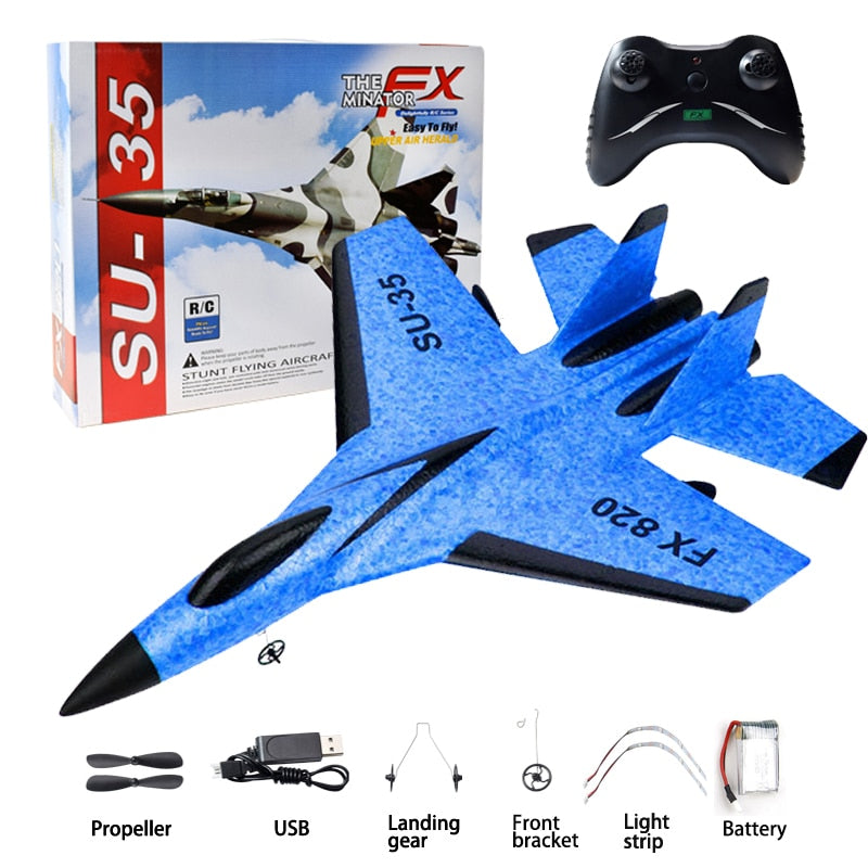 RC Foam Aircraft SU-35 Plane 2.4G Radio Control Glider Remote Control Fighter Plane Glider Airplane Foam Boys Toys for Children