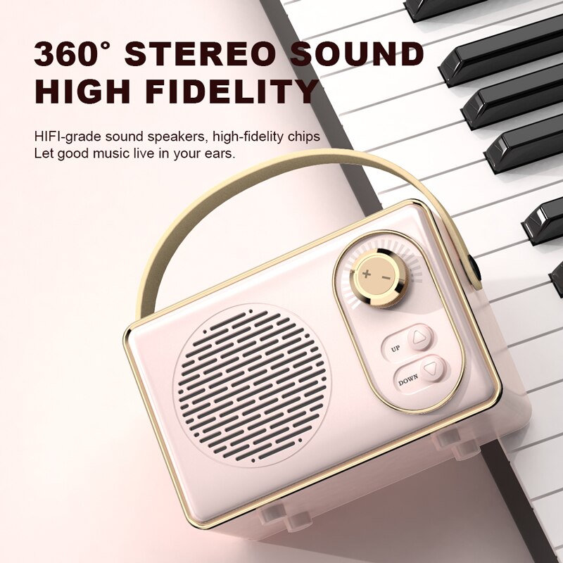 Retro Bluetooth Speaker HM11 Classical Retro Music Player Sound Stereo Portable Decoration Mini Speakers Travel Music Player