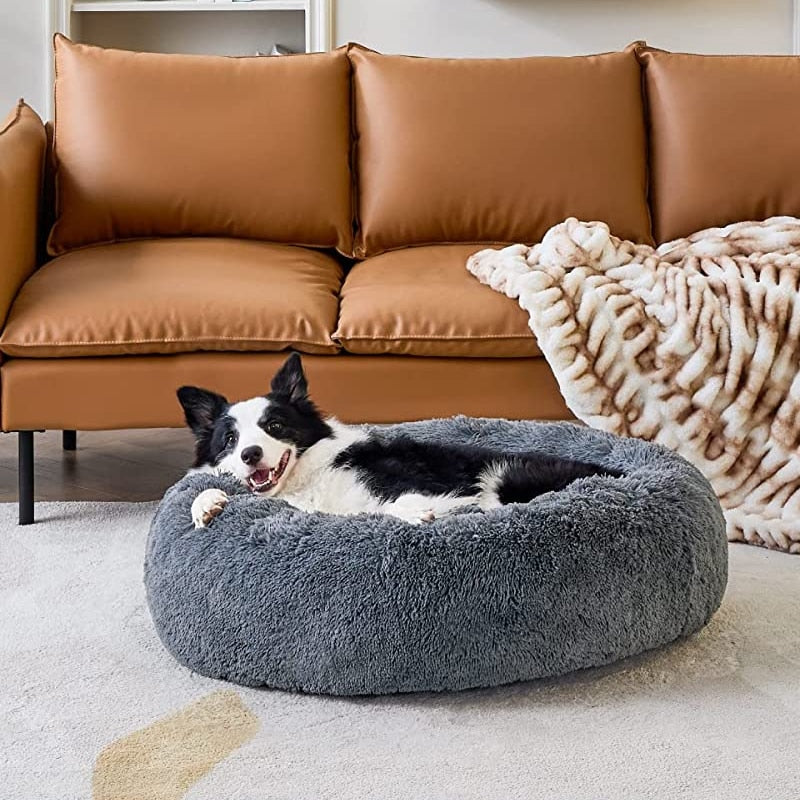 Removable Dog Bed Long Plush Cat Dog Beds for Small Large Dogs Cushion Sofa Winter Warm Pet Kennel Fluffy Sleeping Dogs Beds Mat