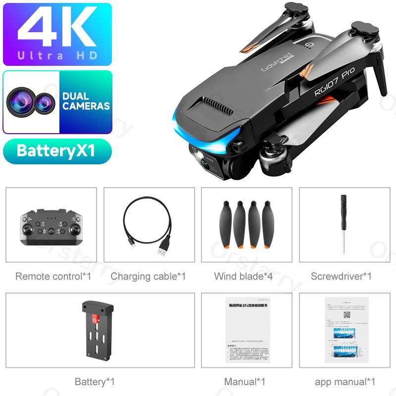 NEW RG107 Pro Drone 4K Three-sided Obstacle avoidance Professional Dual HD Camera FPV Aerial Photography Foldable Quadcopter