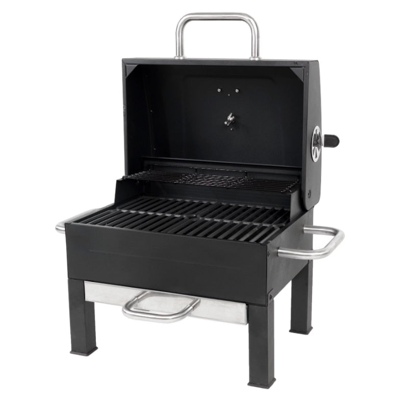 Expert Grill Premium Portable Charcoal Grill, Black and Stainless Steel camping oven  portable grill