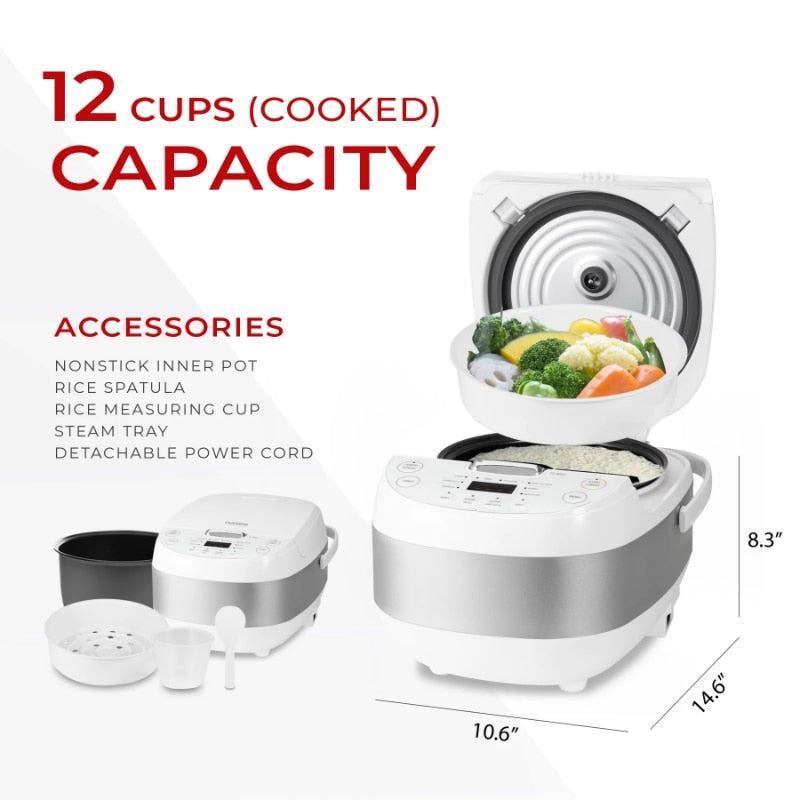 Cuckoo 12-Cup (Cooked) Rice Cooker, 10 Menu Options: Oatmeal, Brown Rice &amp; More, Touch-Screen, Nonstick