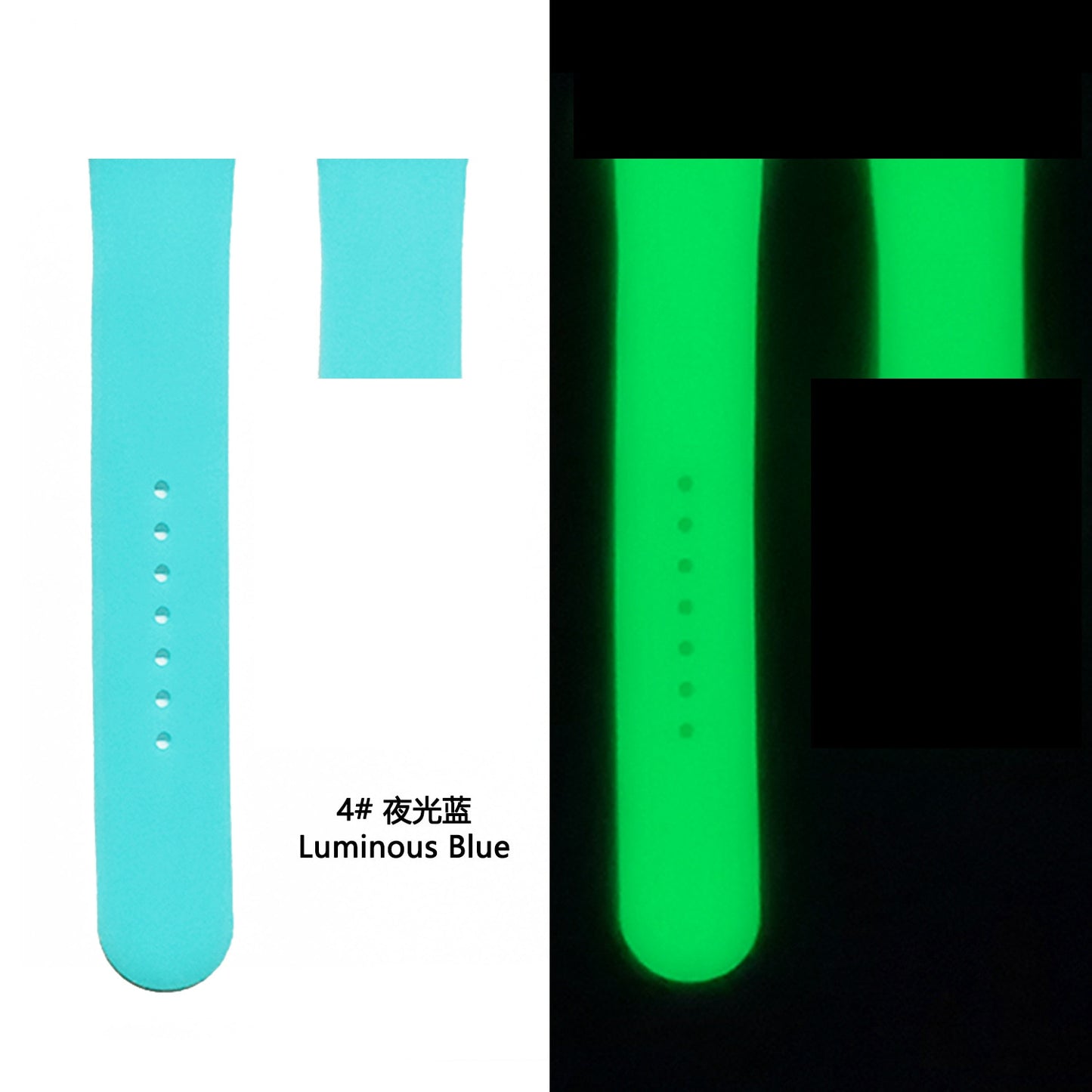 Luminous Silicone Strap For Apple Watch Band Ultra 49mm 8 7 45/41mm Sport Loop Bracelet For Iwatch 6 5 4 Se 44mm 42mm 40mm 38mm