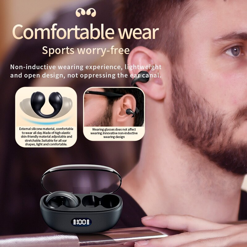 U2 Wireless Bluetooth Earphones Headphones Outdoor Sports Headset 5.3 With Charging Bin Display Touch Control Earbuds for Muisc