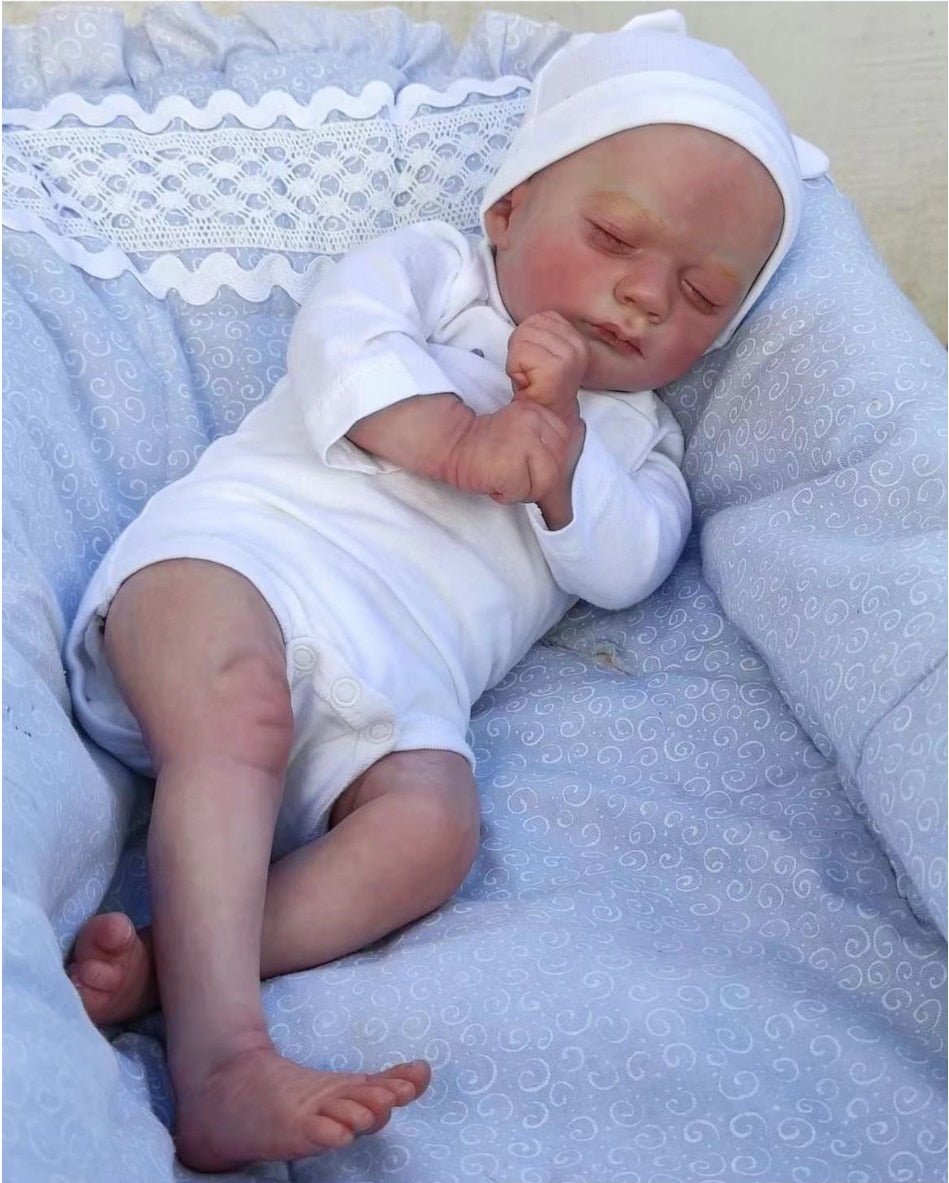 43CM Sleep Reborn baby doll 3D painted skin visible veins Accompany children&#39;s toys gifts for children