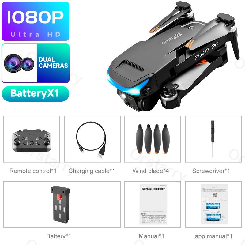 NEW RG107 Pro Drone 4K Three-sided Obstacle avoidance Professional Dual HD Camera FPV Aerial Photography Foldable Quadcopter