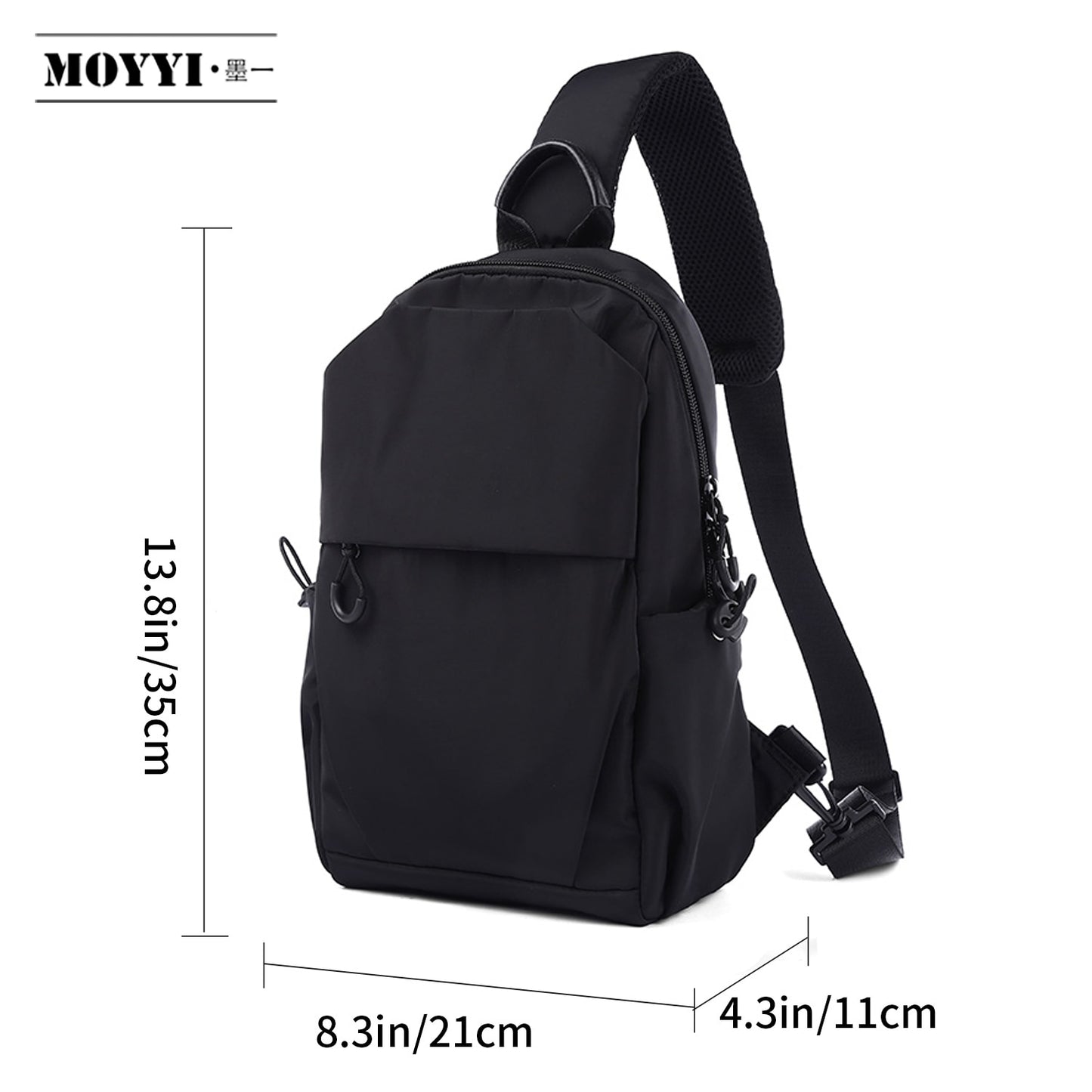 MOYYI Male Shoulder Chest Bag for Men Casual Crossbody Bag Men Anti Theft School Summer Outdoor Short Trip Messengers Sling Bag