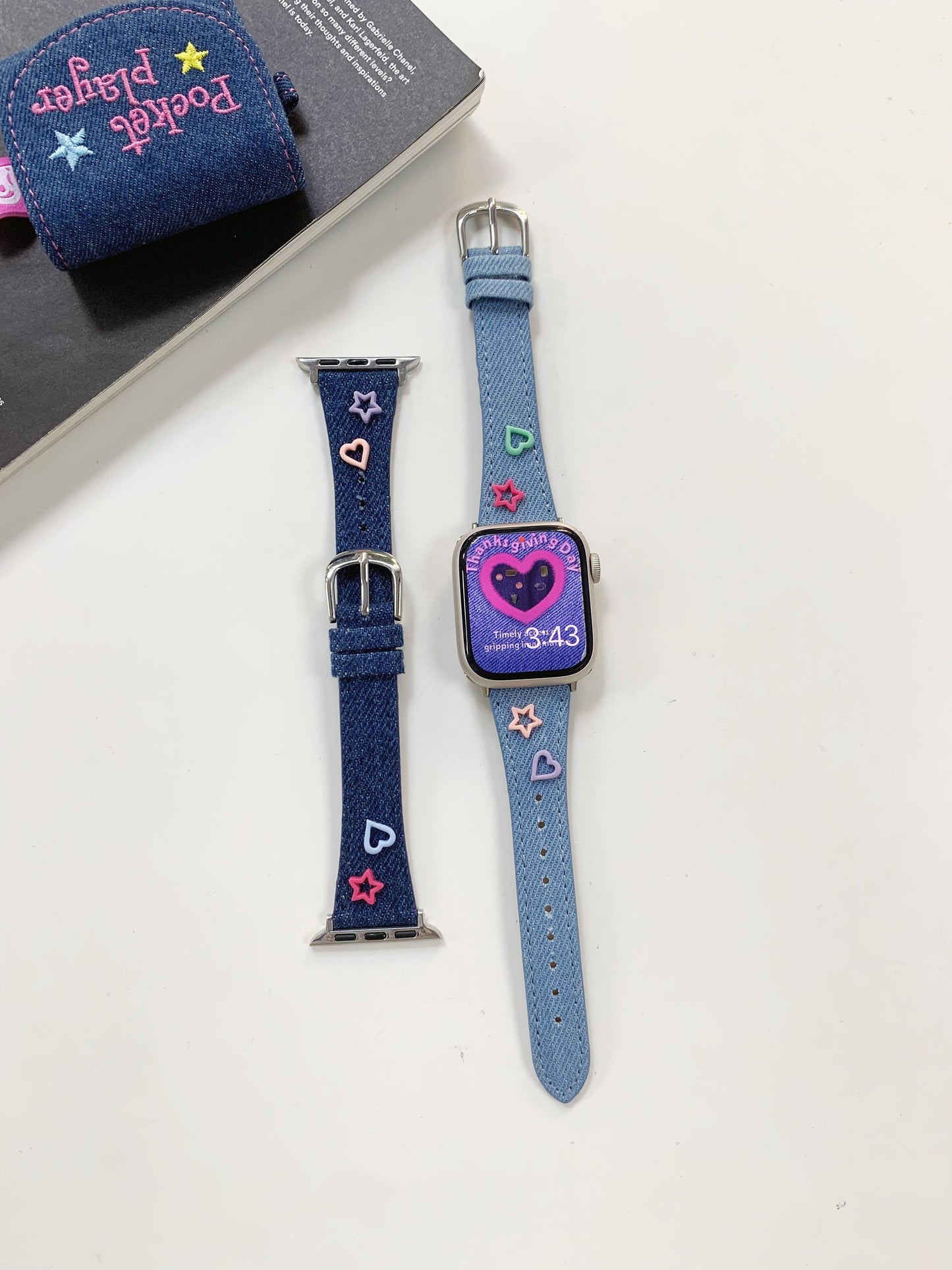 Canvas fabric band for Apple Watch Ultra 49mm series 8 7 41mm 45mm women bracelet for iwatch 8 7 6 5 Se 4 38 40mm 42 44mm correa