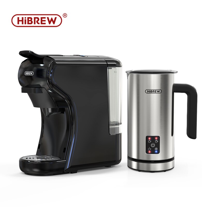 HiBREW 4 in 1 multiple Capsule Machine Full Automatic With Stainless Steel Hot &amp; Cold Milk Foaming Machine M3