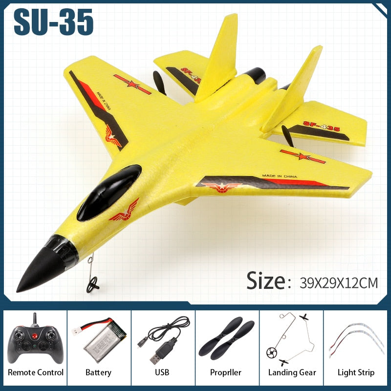 RC Foam Aircraft SU-35 Plane 2.4G Radio Control Glider Remote Control Fighter Plane Glider Airplane Foam Boys Toys for Children