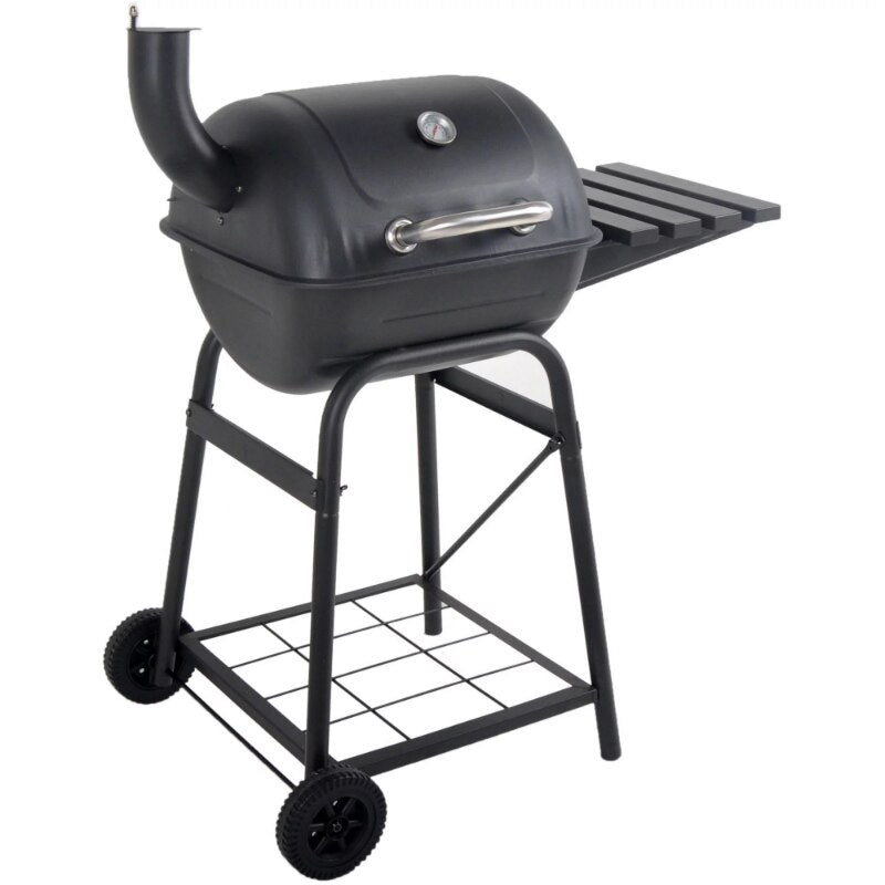 RevoAce 26&quot; Mini Barrel Charcoal Grill with Side Shelf, Black, CBC1760W charcoal grill  barbecue  bbq grill outdoor