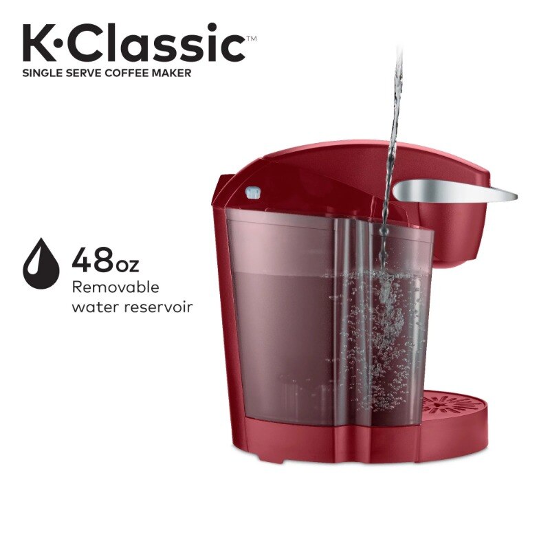 Keurig K-Classic Single Serve K-Cup Pod Coffee Maker, Rhubarb