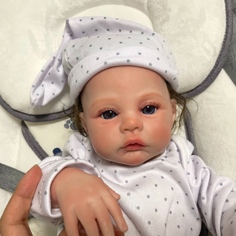 43CM Reborn Baby Dolls Finished Realistic Meadow Newborn Twins With Rooted Hair Handmade Doll For Girls Birthday Gift Toy