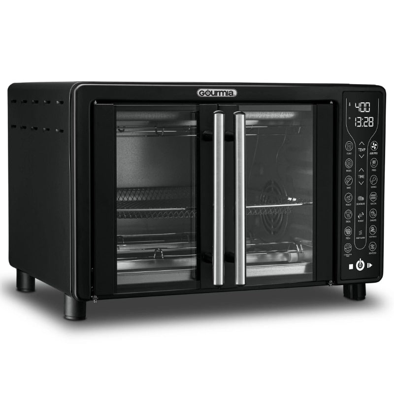 Gourmia Digital French Door Air Fryer Toaster Oven, Black