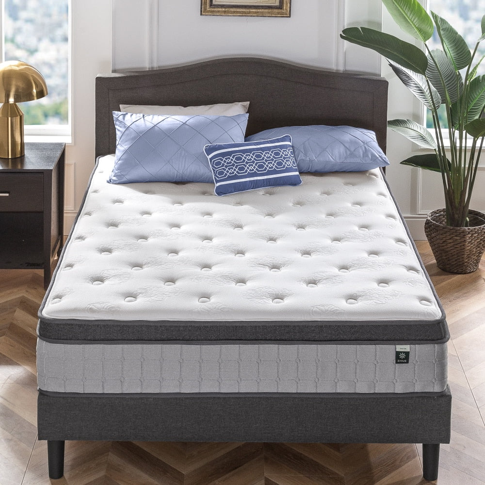 MOYU Comfort Support 13” Hybrid of Cooling Gel Memory Foam and Pocket Spring Mattress,Tatami Mattress, Bedroom Furniture