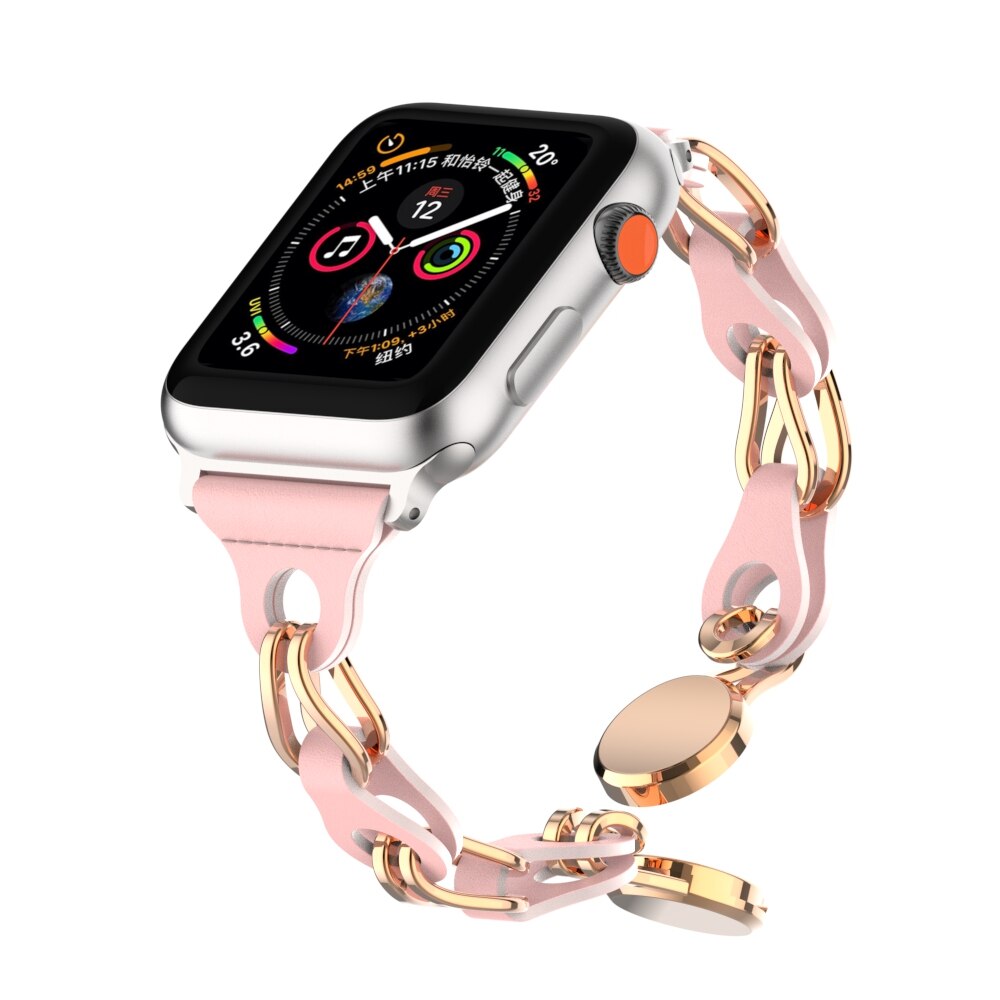 Magnetic Leather Strap for Apple Watch Series 8 41mm Ultra 49mm 40 38mm Lady Slim Bracelet for Iwatch 8 7 6 5 4 Se 45mm 44 42mm