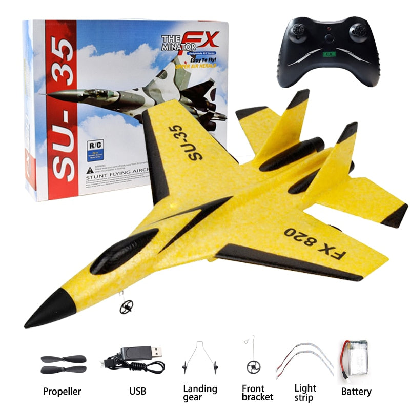 RC Foam Aircraft SU-35 Plane 2.4G Radio Control Glider Remote Control Fighter Plane Glider Airplane Foam Boys Toys for Children