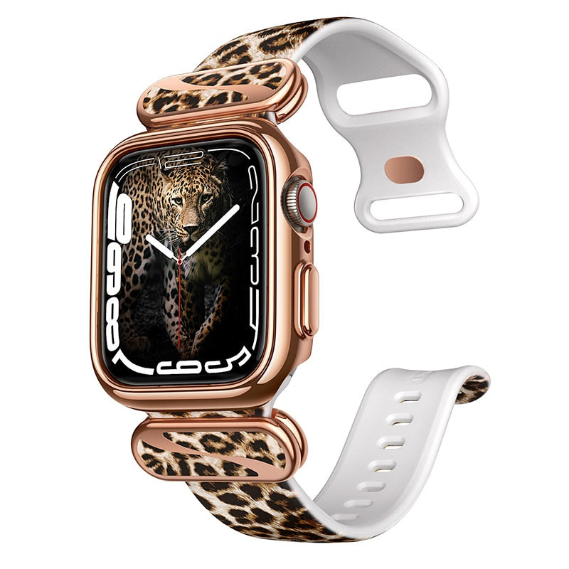 Case For Apple Watch 7/6/SE/5/4 (45/44mm) I-BLASON Cosmo Luxe Series Stylish Protective Case with Adjustable Soft Strap Bands