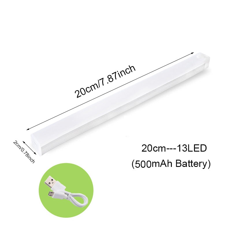 Motion Sensor Light Wireless LED Night Light USB Rechargeable Night Lamp For Kitchen Cabinet Wardrobe Lamp Staircase Backlight