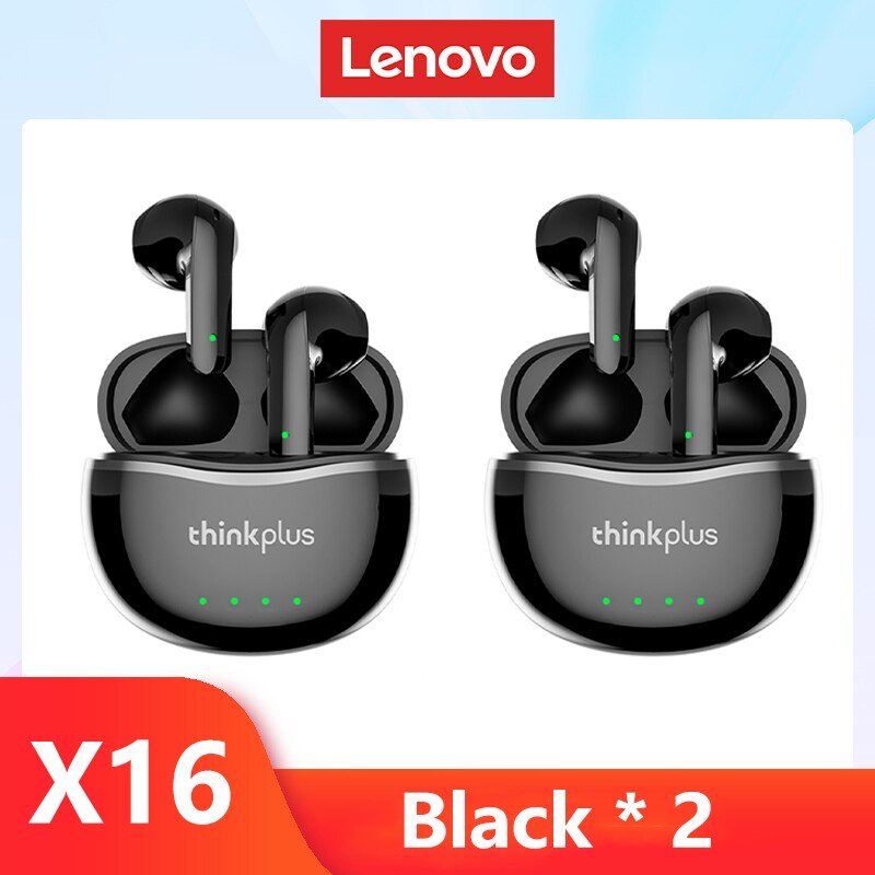 Lenovo X16 Earphones Bluetooth 5.2 TWS Wireless Earbuds Stereo Sports Headphones Dual HD Microphone Gaming Headset Music Earbuds