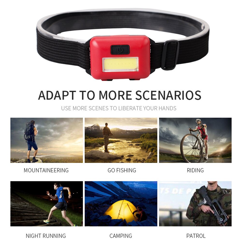 Mini 5W COB Headlamp Led Headlight 3 Modes Waterproof Flashlight Outdoor Emergency Lighting Camping Cycling Night Fishing Torch