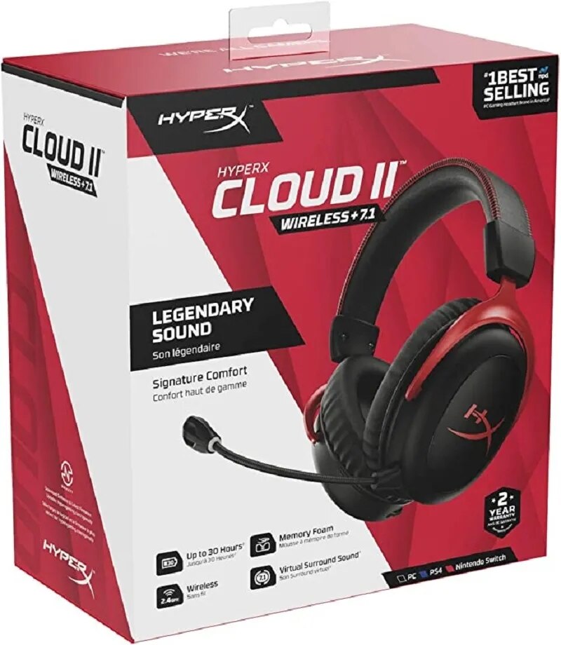 Original HyperX Cloud 2 II Gaming Wire Headset With HiFi 7.1 Surround Sound Microphone Gaming Headphone For PC PS4