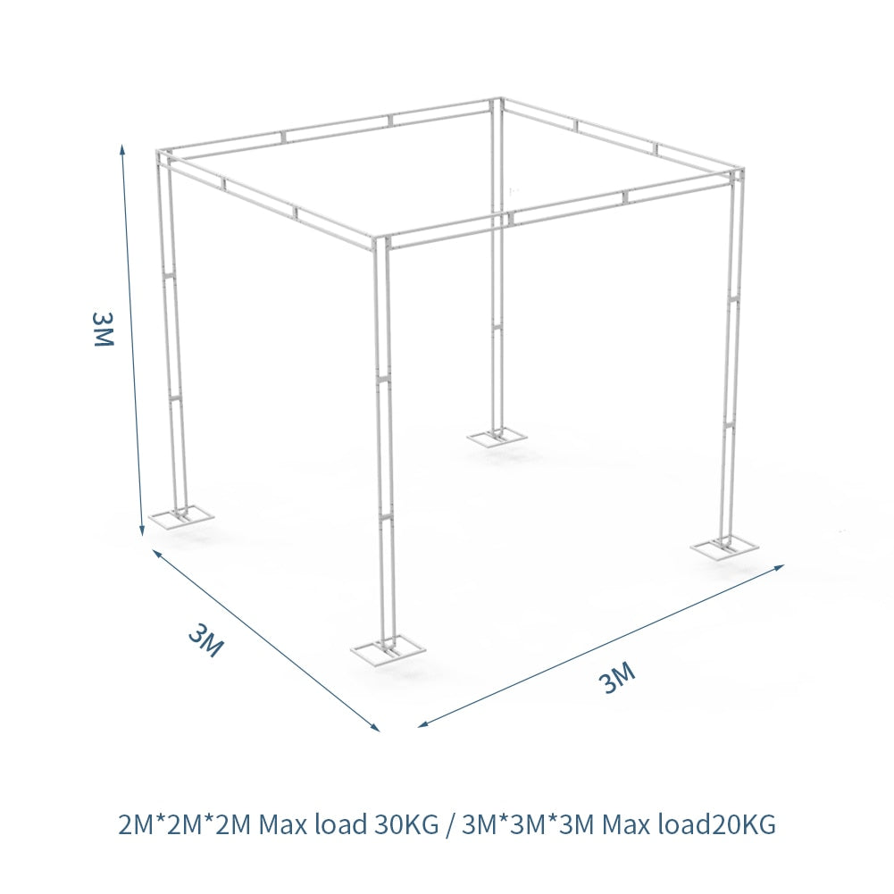 10ft Heavy Duty Wedding Ceremony Canopy Chuppah Backdrop Stand Kit Height Adjustable