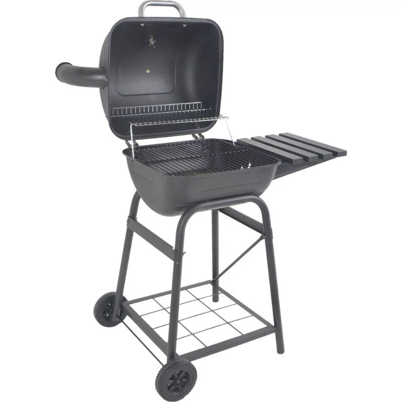 RevoAce 26&quot; Mini Barrel Charcoal Grill with Side Shelf, Black, CBC1760W charcoal grill  barbecue  bbq grill outdoor