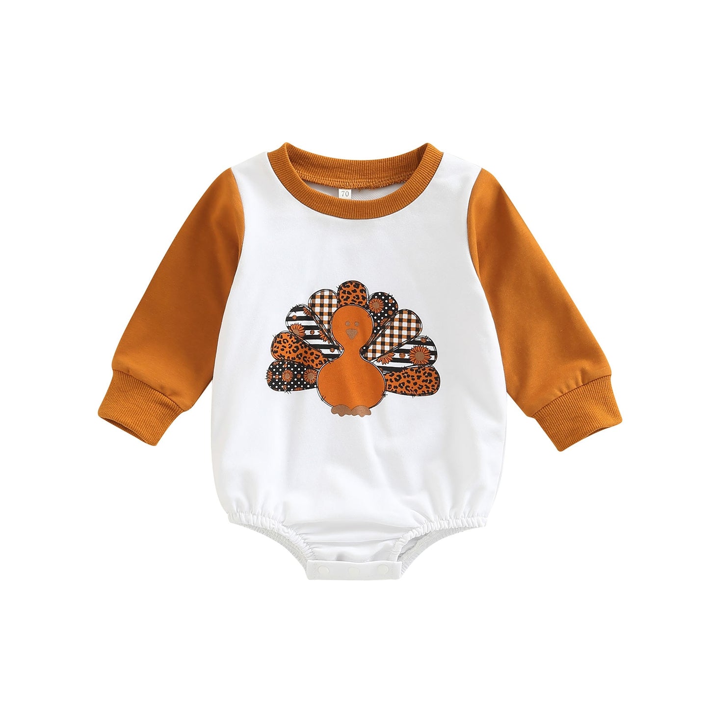 2022-07-22 Lioraitiin 0-24M Newborn Infant Baby Boy Girl Sweatshirt Jumpsuit Letter pumpkin Printed Long Sleeve Romper Outwear