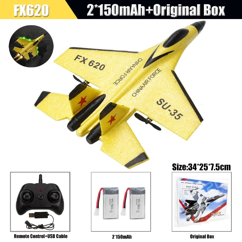 RC Foam Aircraft SU-35 Plane 2.4G Radio Control Glider Remote Control Fighter Plane Glider Airplane Foam Boys Toys for Children