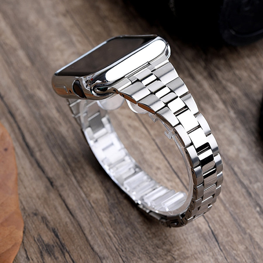 Women Stainless Steel Slim Bracelet For Apple watch 8 Ultra 49mm Band 40mm 38 42 41 45mm for iWatch SE/6/5 7 Luxury Metal Strap