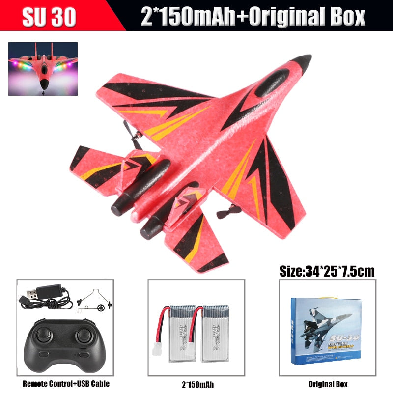 RC Foam Aircraft SU-35 Plane 2.4G Radio Control Glider Remote Control Fighter Plane Glider Airplane Foam Boys Toys for Children