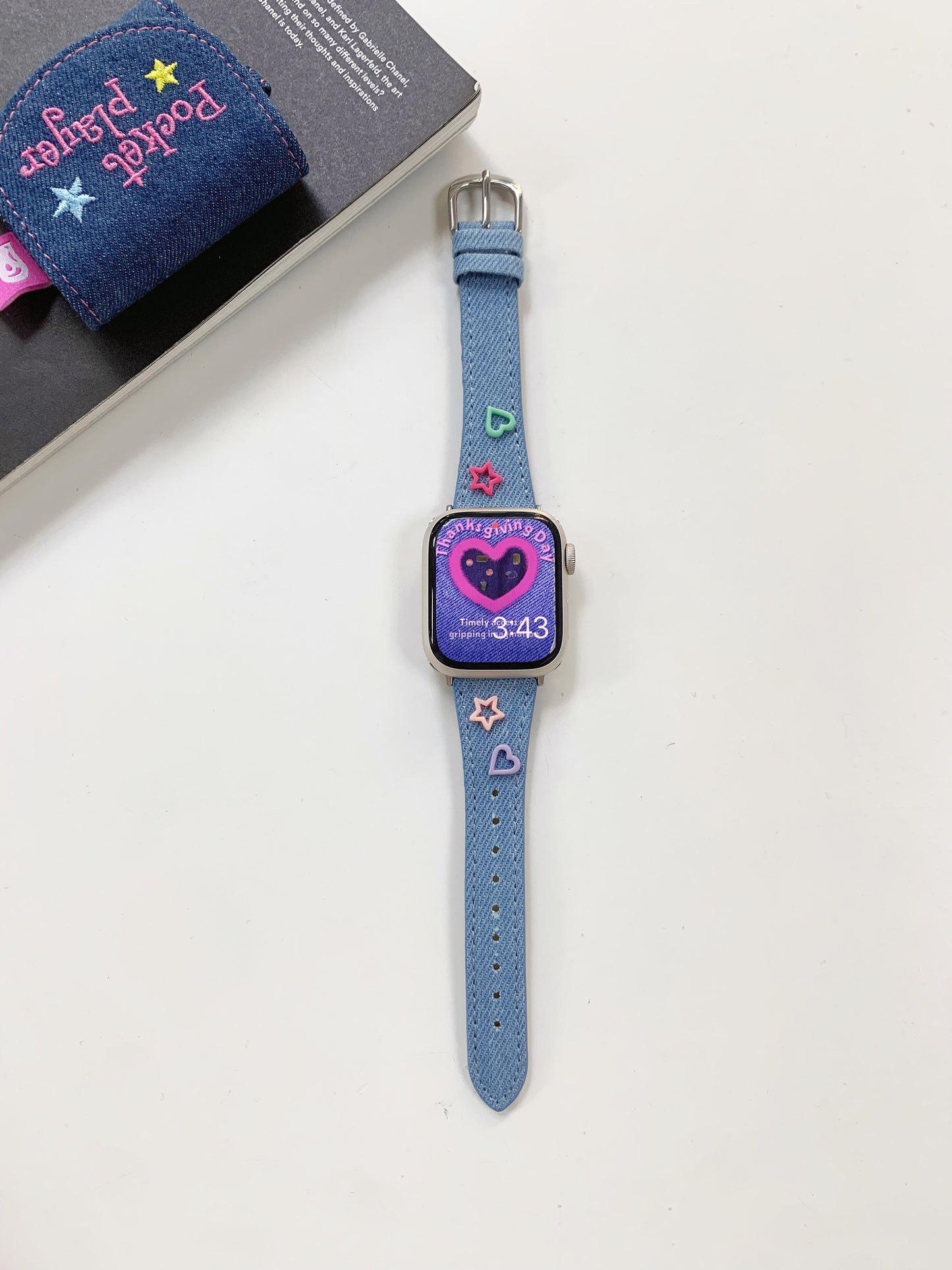 Canvas fabric band for Apple Watch Ultra 49mm series 8 7 41mm 45mm women bracelet for iwatch 8 7 6 5 Se 4 38 40mm 42 44mm correa