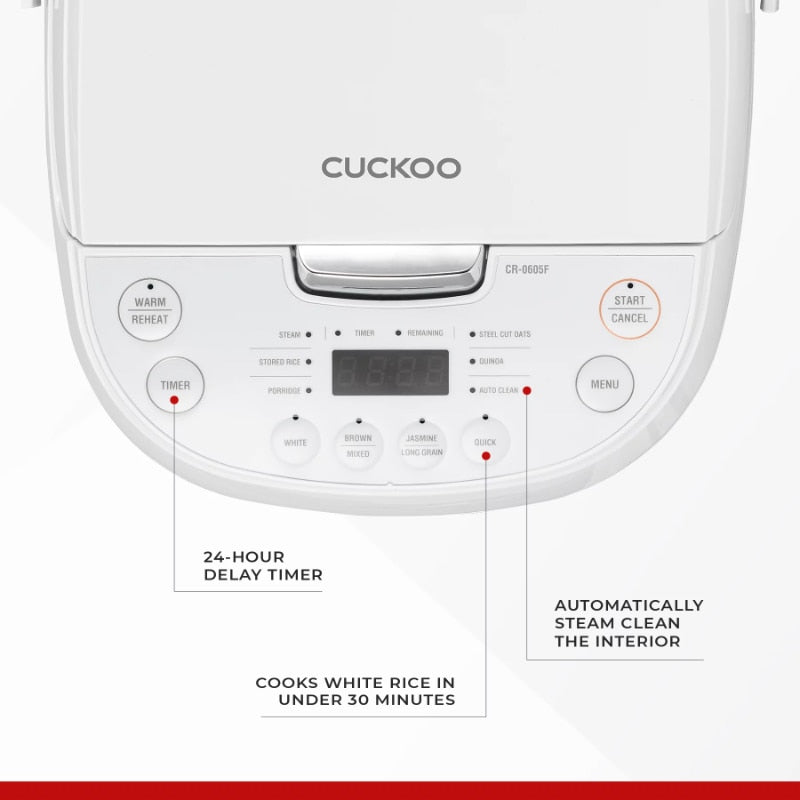 Cuckoo 12-Cup (Cooked) Rice Cooker, 10 Menu Options: Oatmeal, Brown Rice &amp; More, Touch-Screen, Nonstick