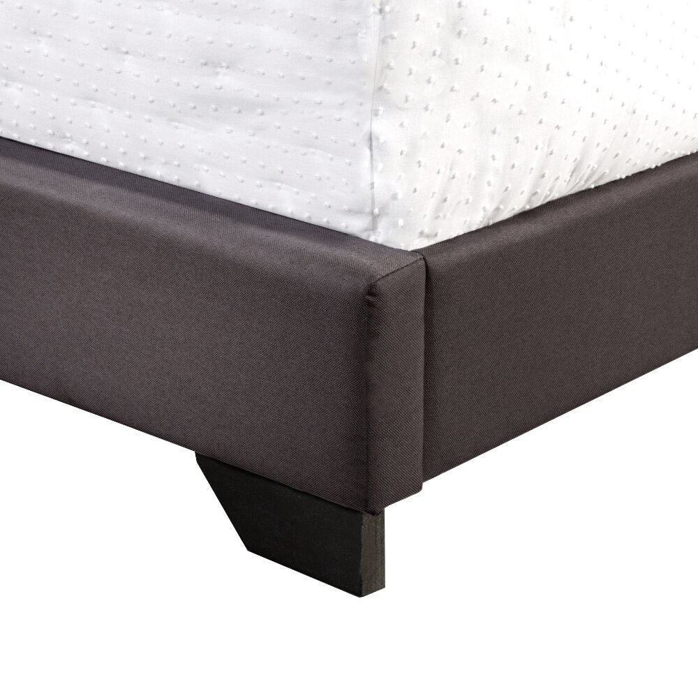 Willow Nailhead Trim Upholstered Full Bed, Charcoal