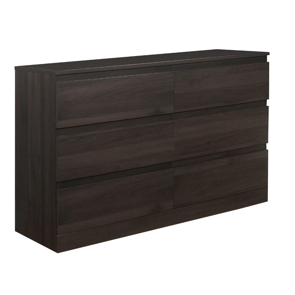 2703-718 Brindle 6-Drawer Horizontal Dresser, Espresso Finish,Durable and Strong,96.2 Lbs,51.20 X 15.60 X 30.60 Inches