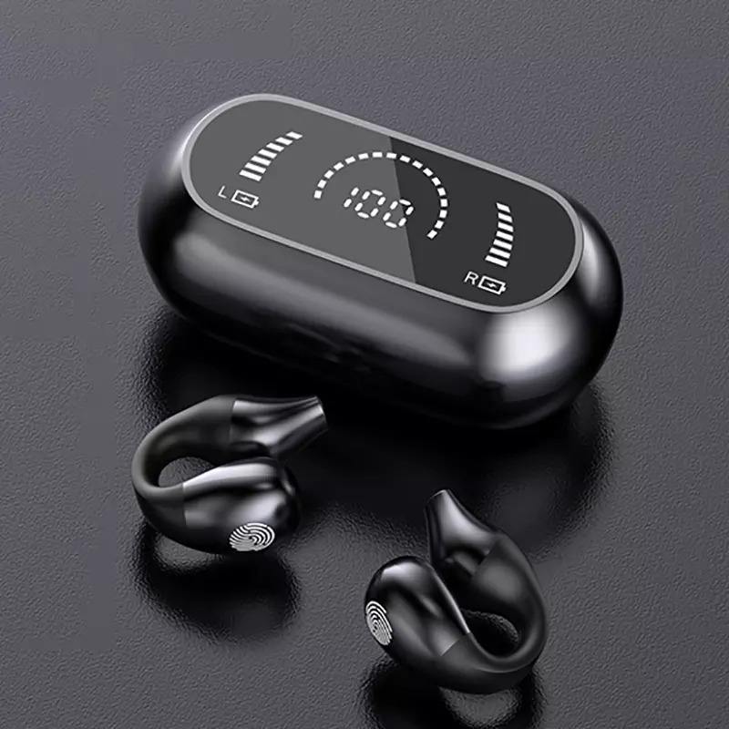 S03 Wireless Clip On Bluetooth Headset Led Three Screen Digital Display Power High-definition Sound Quality