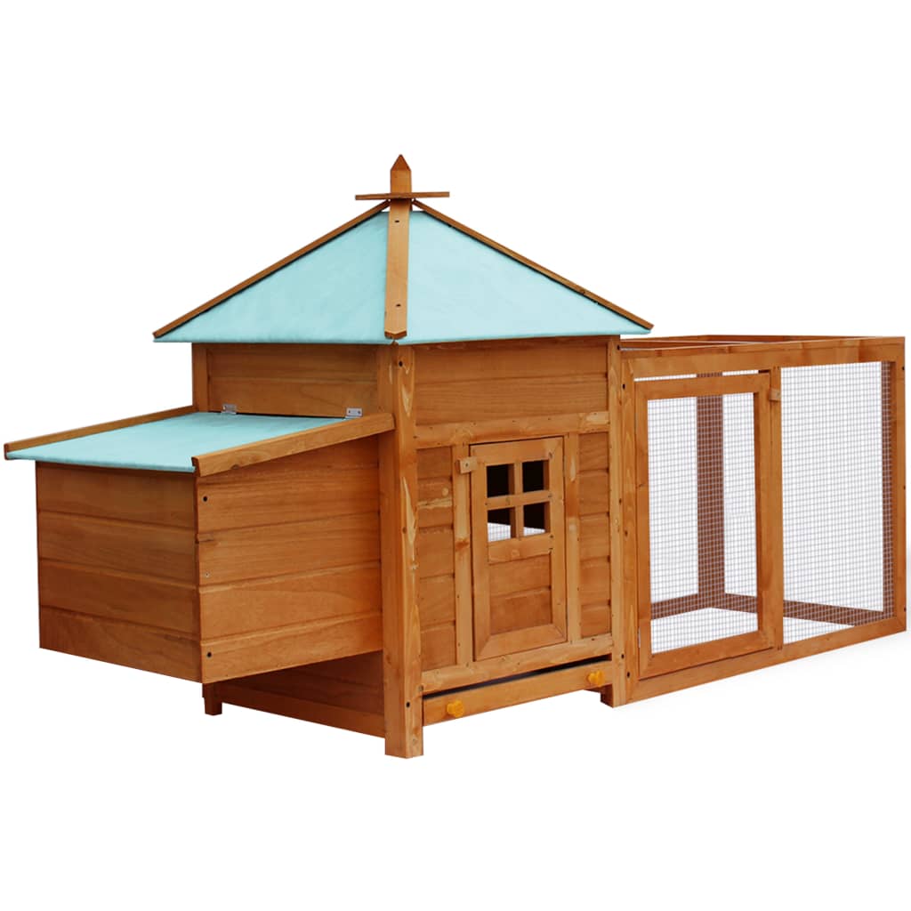 Outdoor Chicken Coop 74.8&quot; x 28.3&quot; x 40.2&quot; (L x W x H) Solid firwood, plywood, galvanized steel