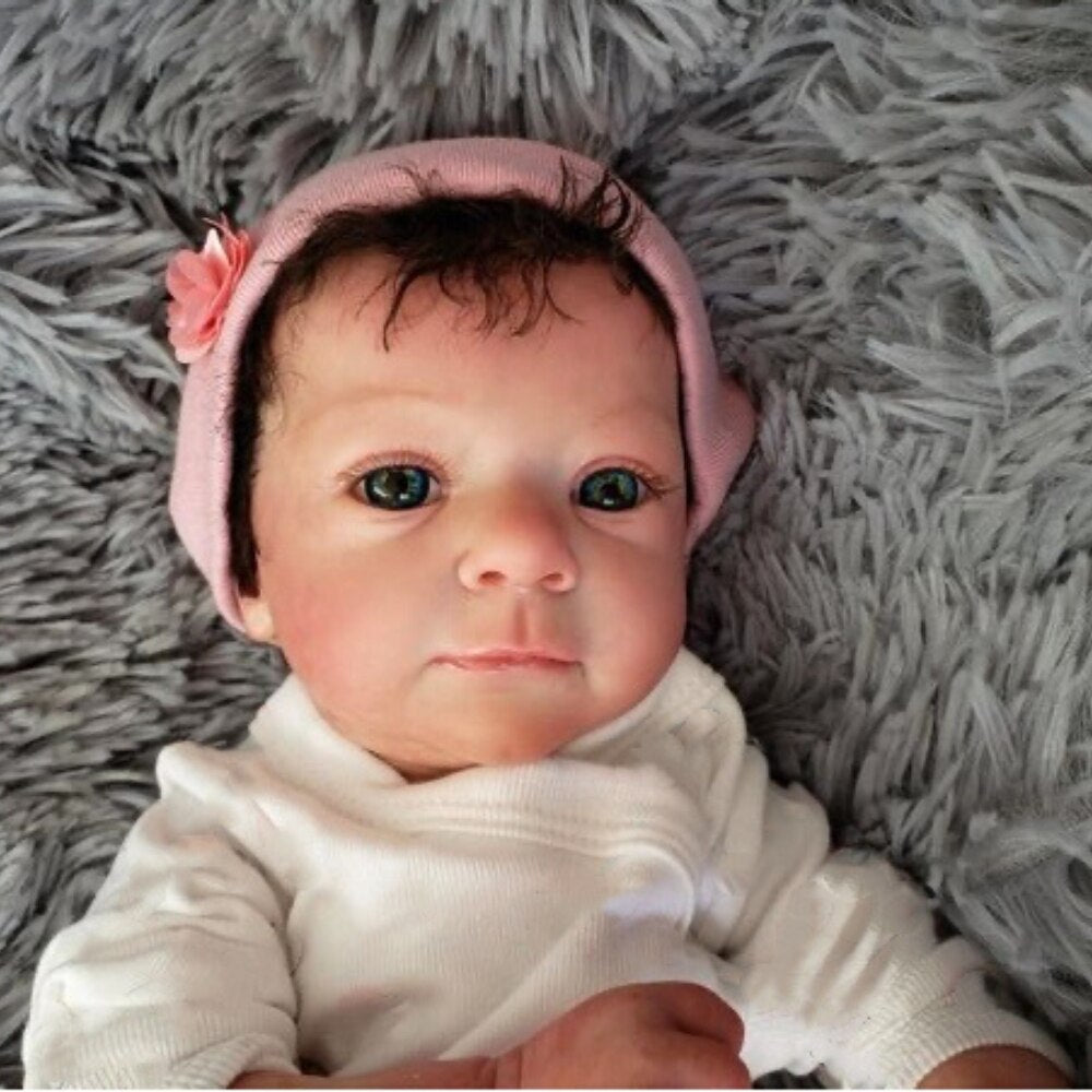 45CM Finished Reborn Baby Dolls Felicia Already Painted Silicone Vinyl Cloth Body Surprise Toys Figure for Girls Gift