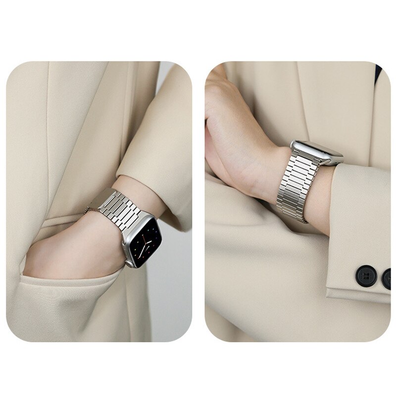 Luxury Magnetic Metal Strap for Apple Watch 8 Band Ultra 49mm 42 44 45mm Titanium Color Bracelet for iWatch 7 se 6 3 4 5 40 41mm