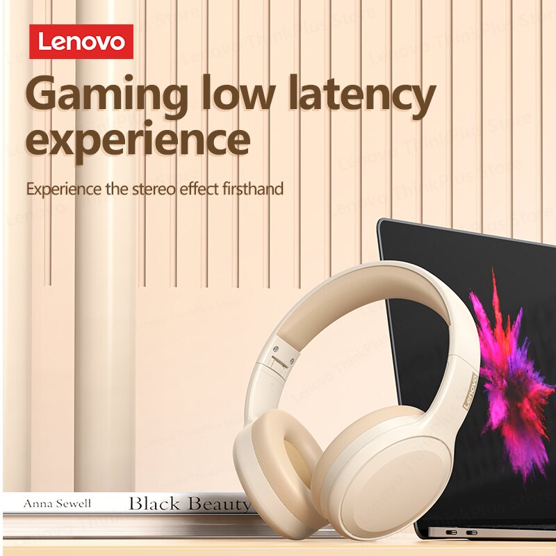 Original Lenovo TH30 Headphones Wireless Bluetooth Gaming Earphones 5.0 Foldable Headset Sport Fone Bluetooth Earbuds New 2023