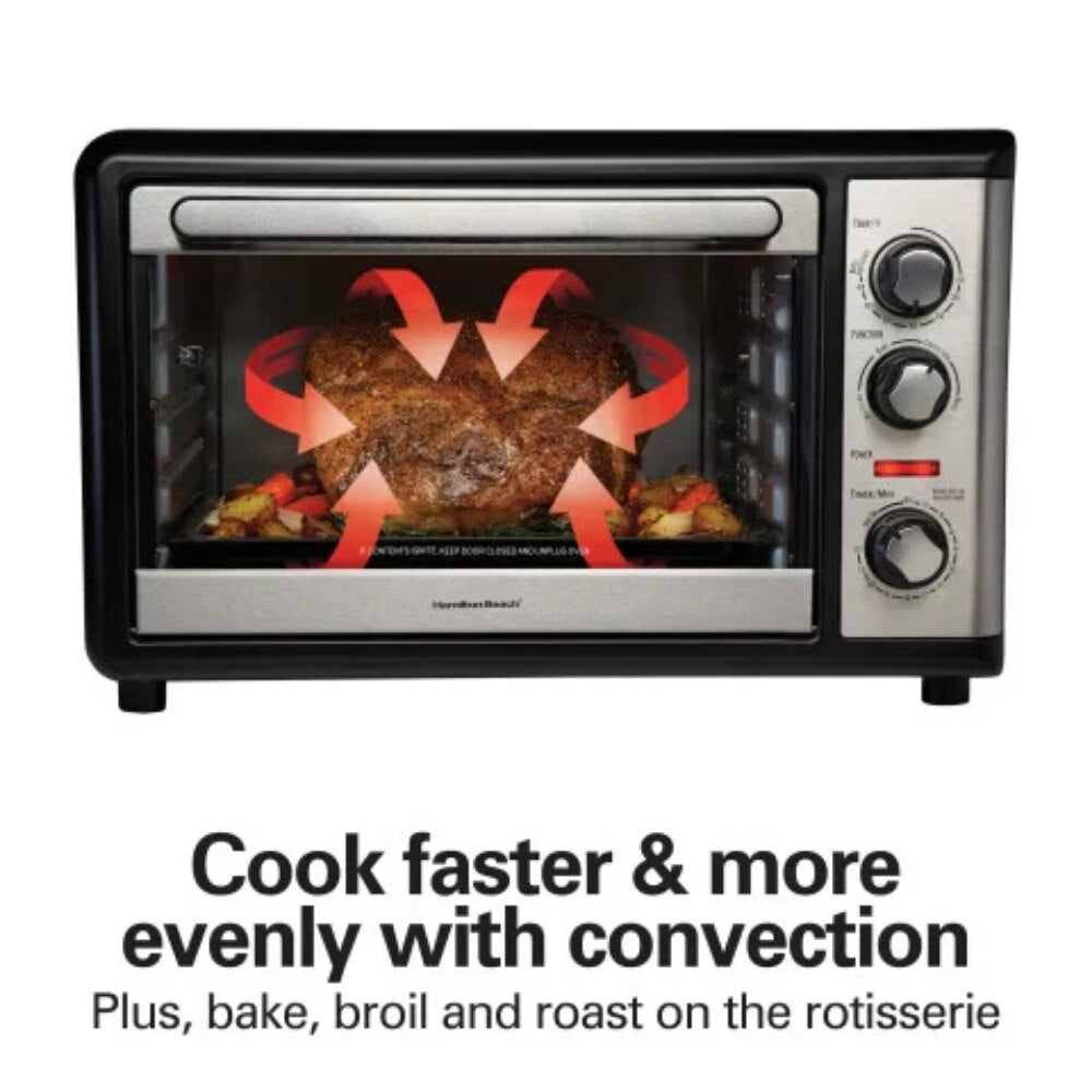 Hamilton Beach Countertop Oven with Convection and Rotisserie, 1500 Watts, 31108