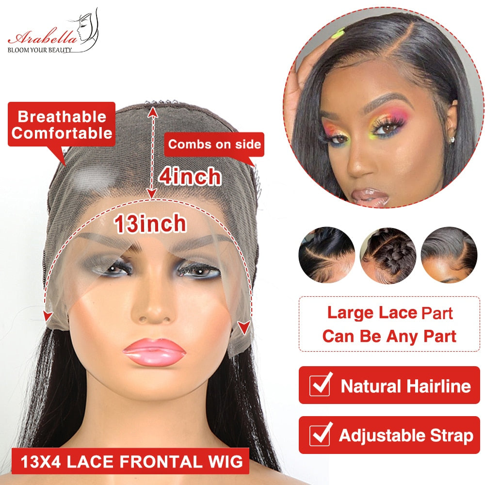 13x6 hd Lace Front Wig 100% Human Hair Wigs Arabella Remy PrePlucked Body Wave Wig 13x4 Transparent Closure Human Hair Lace Wigs