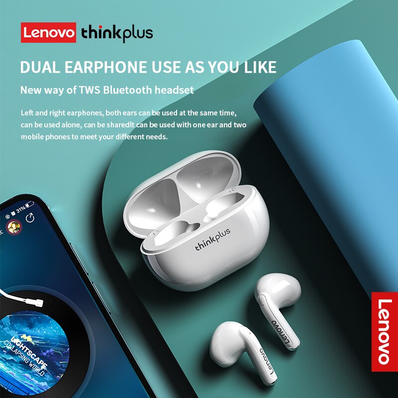 Lenovo XT93 TWS Earphone 5.2 Wireless Bluetooth headset Stereo Sport Headphones HiFi Earbuds  bluetooth With Dual HD Mic